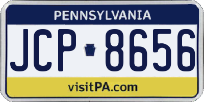PA license plate JCP8656