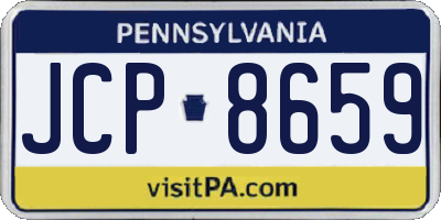 PA license plate JCP8659