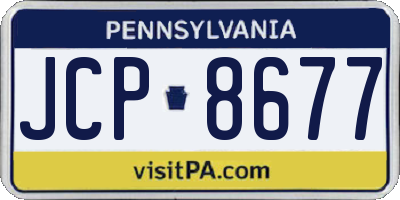 PA license plate JCP8677