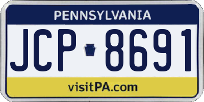 PA license plate JCP8691