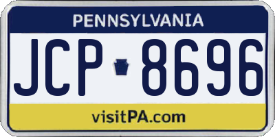 PA license plate JCP8696