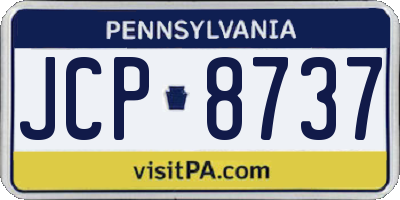 PA license plate JCP8737