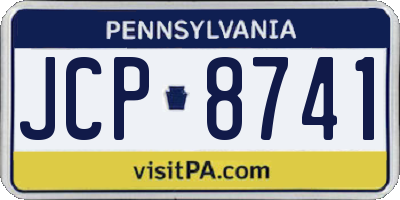 PA license plate JCP8741