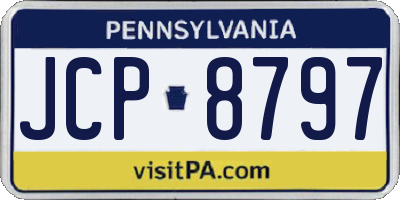 PA license plate JCP8797