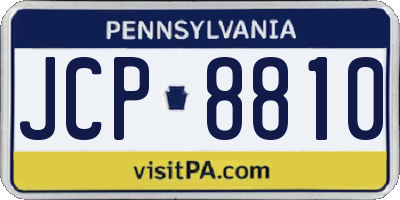 PA license plate JCP8810