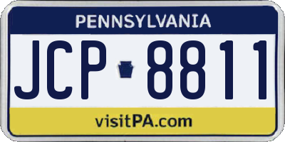 PA license plate JCP8811
