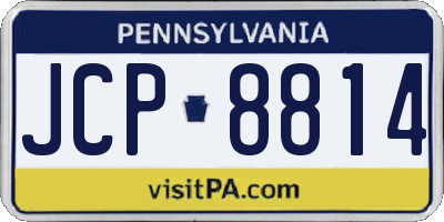 PA license plate JCP8814