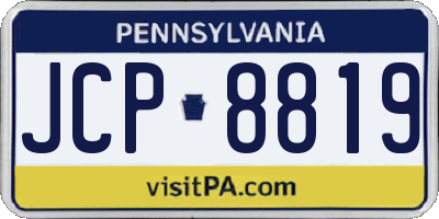 PA license plate JCP8819