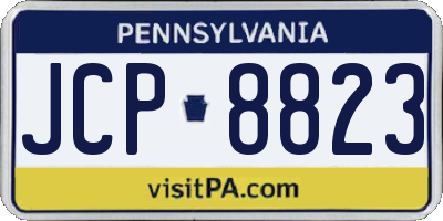 PA license plate JCP8823