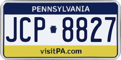 PA license plate JCP8827