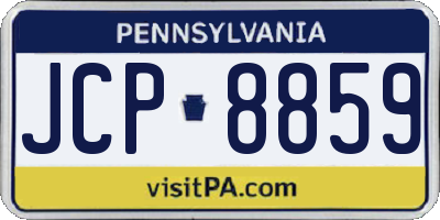 PA license plate JCP8859