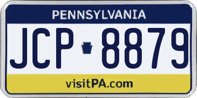 PA license plate JCP8879