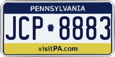 PA license plate JCP8883