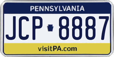 PA license plate JCP8887