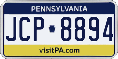 PA license plate JCP8894