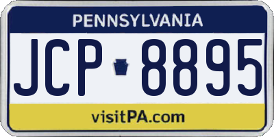 PA license plate JCP8895