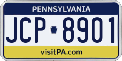 PA license plate JCP8901