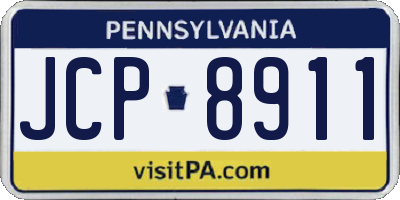 PA license plate JCP8911