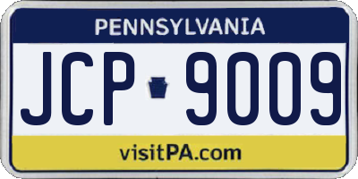 PA license plate JCP9009