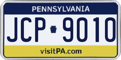 PA license plate JCP9010
