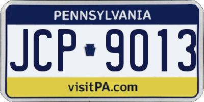 PA license plate JCP9013