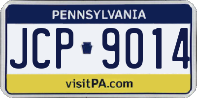 PA license plate JCP9014