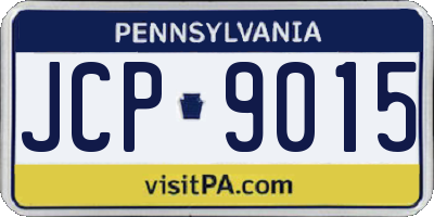 PA license plate JCP9015