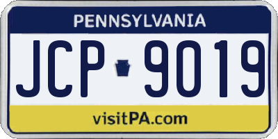 PA license plate JCP9019