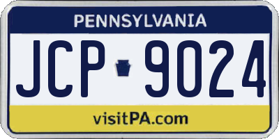PA license plate JCP9024