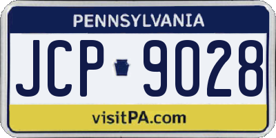 PA license plate JCP9028