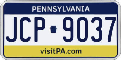 PA license plate JCP9037