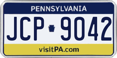 PA license plate JCP9042