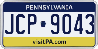 PA license plate JCP9043