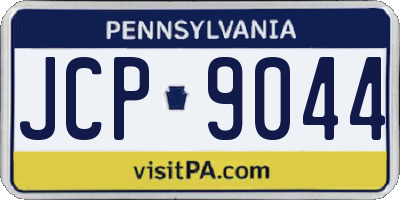 PA license plate JCP9044