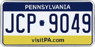 PA license plate JCP9049