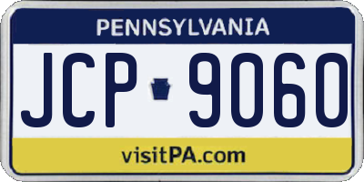 PA license plate JCP9060