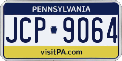 PA license plate JCP9064