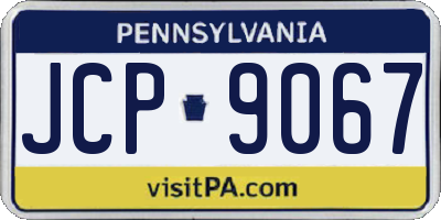 PA license plate JCP9067