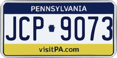 PA license plate JCP9073
