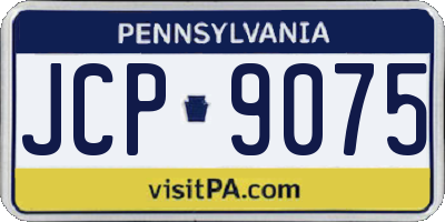 PA license plate JCP9075