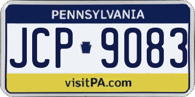 PA license plate JCP9083