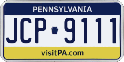 PA license plate JCP9111