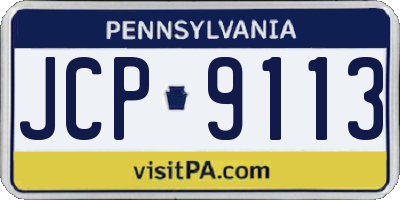 PA license plate JCP9113