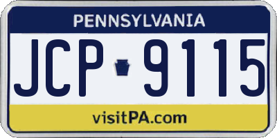 PA license plate JCP9115