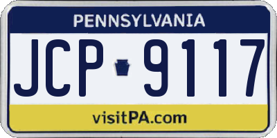 PA license plate JCP9117