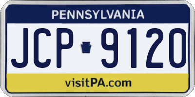 PA license plate JCP9120