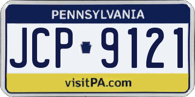 PA license plate JCP9121