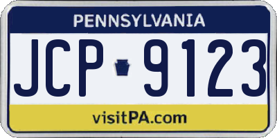 PA license plate JCP9123