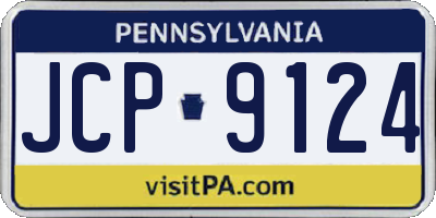 PA license plate JCP9124