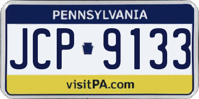 PA license plate JCP9133